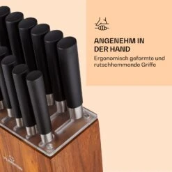 Kitano XL 13tlg. Messer-Set Mit Block 12 Messer Stahl Edler Holzblock -Küchenbedarf Geschäft 10040325 de 0006 logo