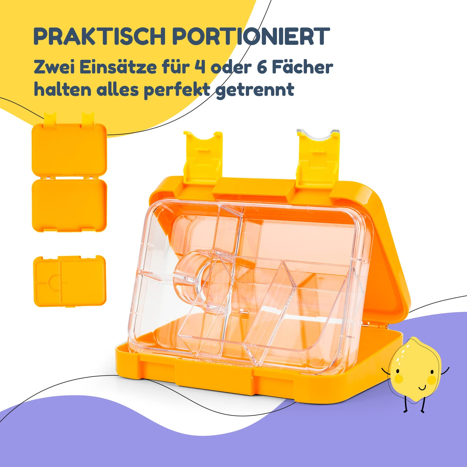Junior Lunchbox 6 Fächer 21,3 X 15 X 4,5 Cm (BxHxT) BPA-frei 4 Junior Lunchbox 6 Fächer 21,3 X 15 X 4,5 Cm (BxHxT) BPA-frei – Bild 4