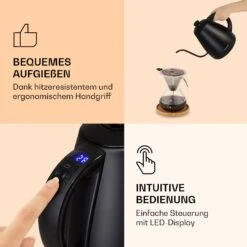 Garcon Wasserkocher 1L 2000W Warmhaltefunktion Schwanenhals Edelstahl 11 Garcon Wasserkocher 1L 2000W Warmhaltefunktion Schwanenhals Edelstahl -Küchenbedarf Geschäft 10040347 de 0005 logo