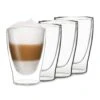 DUOS Doppelwandiges Glas | Thermoglas | 310 Ml | Trinkglas | Espressoglas, Teeglas, Shotglas | Für Heiße Und Kalte Getränke | Borosilikatglas| Hitze- Und Kältebeständig | Handgemacht | Spülmaschinenfest | Schwebe-Effekt