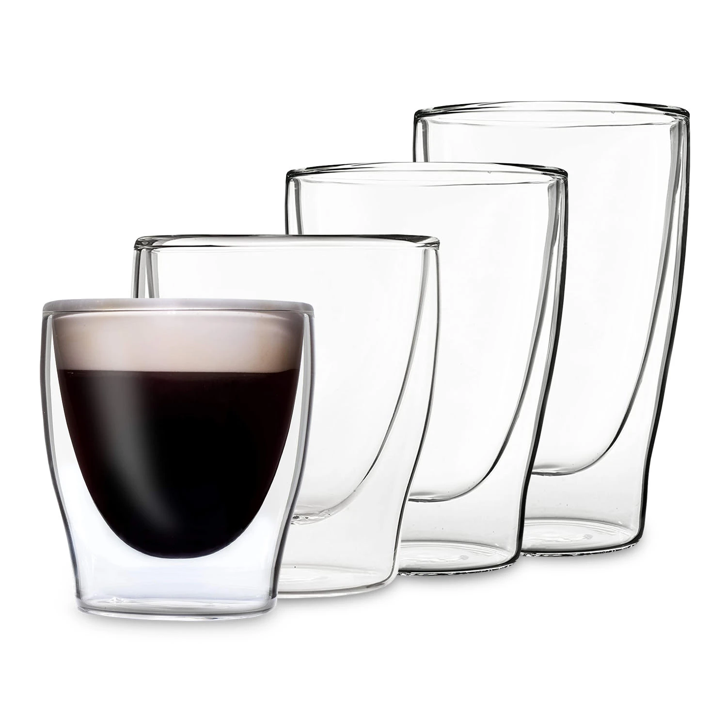 DUOS Doppelwandiges Glas | Thermoglas | 80, 200, 310, 400 Ml | Trinkglas | Espressoglas, Teeglas, Shotglas | Für Heiße Und Kalte Getränke | Borosilikatglas| Hitze- Und Kältebeständig | Handgemacht | Spülmaschinenfest | Schwebe-Effekt 1 DUOS Doppelwandiges Glas | Thermoglas | 80, 200, 310, 400 Ml | Trinkglas | Espressoglas, Teeglas, Shotglas | Für Heiße Und Kalte Getränke | Borosilikatglas| Hitze- Und Kältebeständig | Handgemacht | Spülmaschinenfest | Schwebe-Effekt