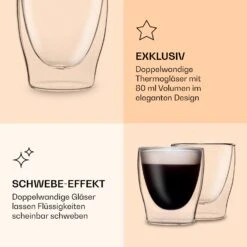 DUOS Doppelwandiges Glas 80 Ml Trinkglas Espresso Borosilikatglas -Küchenbedarf Geschäft 10040370 de 0006 logo