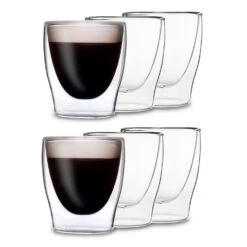 DUOS Doppelwandiges Glas 80 Ml Trinkglas Espresso Borosilikatglas