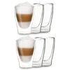 DUOS Doppelwandiges Glas | Thermoglas | 310 Ml | Trinkglas | Espressoglas, Teeglas, Shotglas | Für Heiße Und Kalte Getränke | Borosilikatglas| Hitze- Und Kältebeständig | Handgemacht | Spülmaschinenfest | Schwebe-Effekt