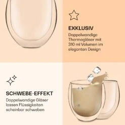 DUOS Jumbo Doppelwandiges Thermoglas 310ml Borosilikatglas Handgemacht 10 DUOS Jumbo Doppelwandiges Thermoglas 310ml Borosilikatglas Handgemacht -Küchenbedarf Geschäft 10040374 de 0005 logo