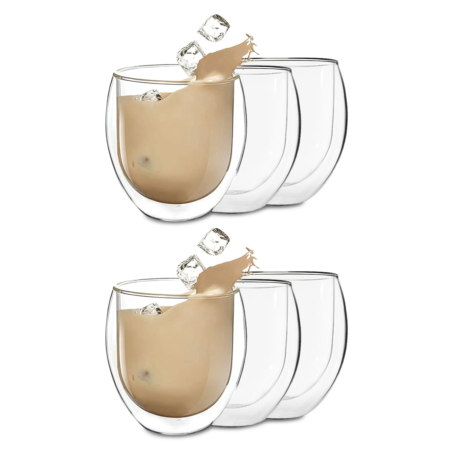 DUOS Jumbo Doppelwandiges Thermoglas 310ml Borosilikatglas Handgemacht 1 DUOS Jumbo Doppelwandiges Thermoglas 310ml Borosilikatglas Handgemacht