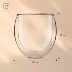 DUOS Jumbo Doppelwandiges Thermoglas 310ml Borosilikatglas Handgemacht 11 DUOS Jumbo Doppelwandiges Thermoglas 310ml Borosilikatglas Handgemacht -Küchenbedarf Geschäft 10040374 yy 0006 logo
