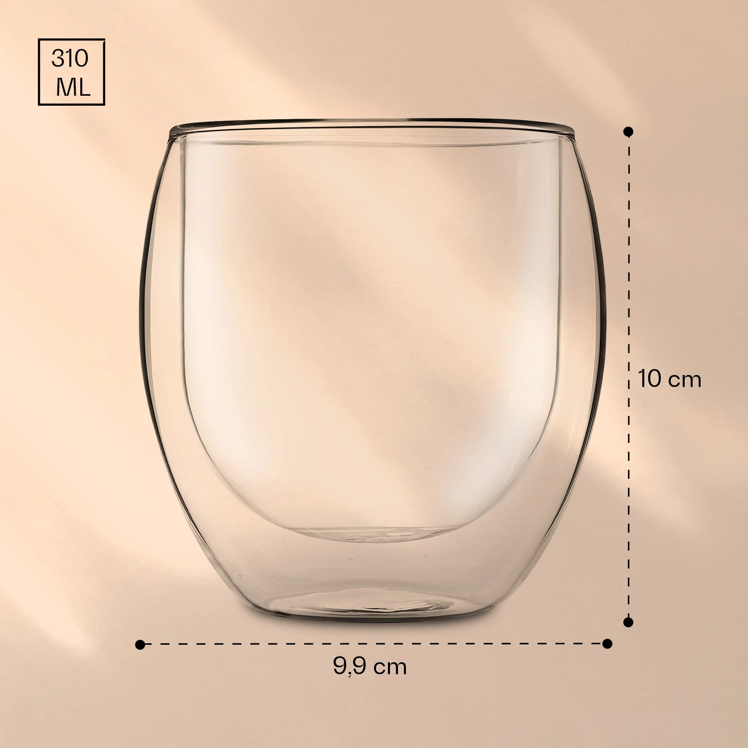 DUOS Jumbo Doppelwandiges Glas 310 Ml Thermofunktion Edelstahl-Löffel 7 DUOS Jumbo Doppelwandiges Glas 310 Ml Thermofunktion Edelstahl-Löffel – Bild 7
