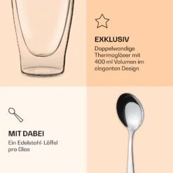 DUOS Doppelwandiges Glas 400 Ml Thermofunktion Inkl. Edelstahl-Löffel -Küchenbedarf Geschäft 10040395 de 0006 logo