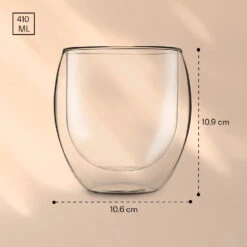 DUOS Jumbo Doppelwandiges Glas 410 Ml Thermofunktion Inkl. Edelstahl-Löffel -Küchenbedarf Geschäft 10040397 yy 0007 logo