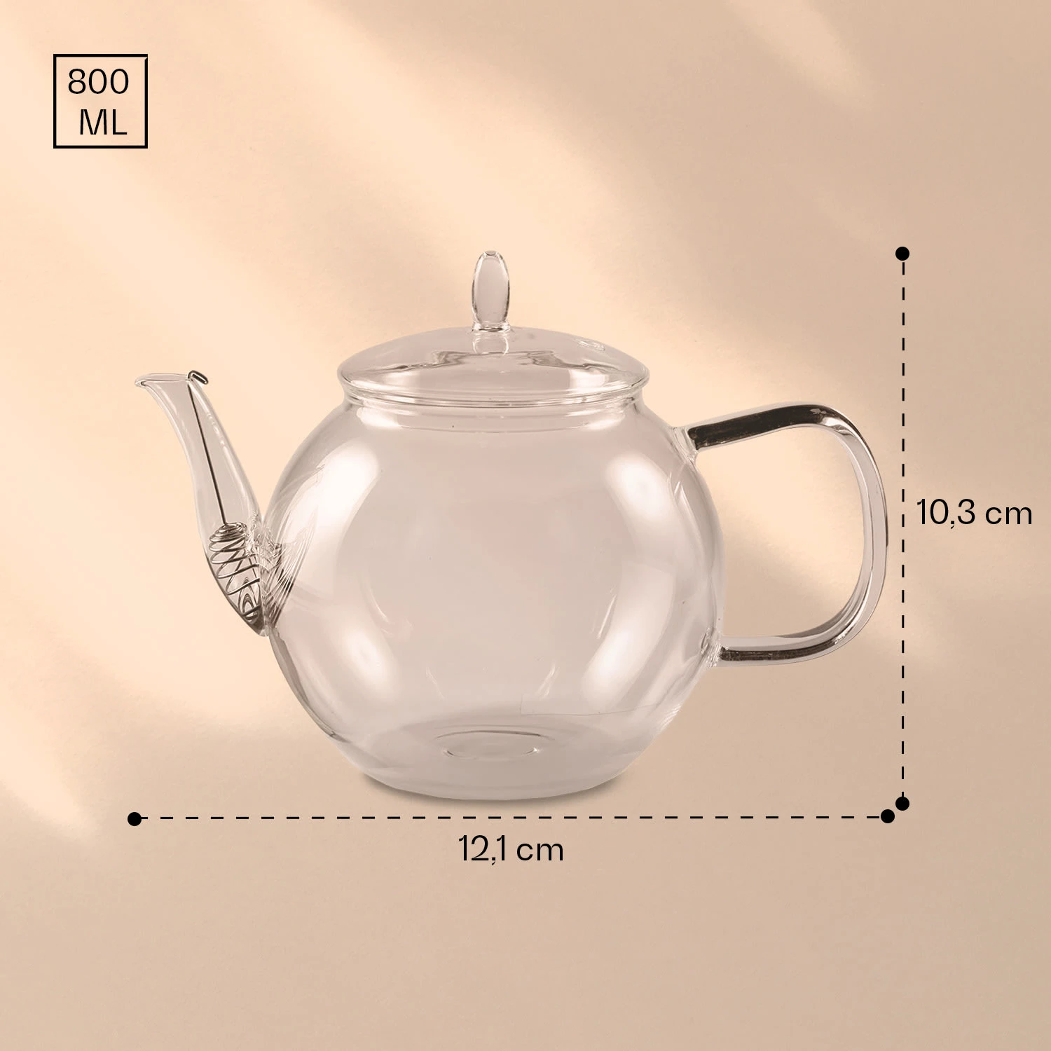 Glaskanne 800 Ml Borosilikatglas Mit Deckel, Teesieb Und Teeblumen 7 Glaskanne 800 Ml Borosilikatglas Mit Deckel, Teesieb Und Teeblumen – Bild 7