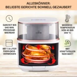 Air Bloom Heißluftfritteuse Dampffunktion 1500W 7,5 Liter 16 Programme -Küchenbedarf Geschäft 10040496 de 0003 usp