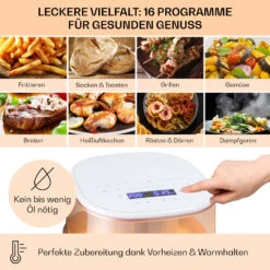 Air Bloom Heißluftfritteuse Dampffunktion 1500W 7,5 Liter 16 Programme -Küchenbedarf Geschäft 10040496 de 0004 usp