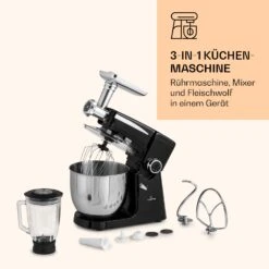 Renata Rossa Küchenmaschine 3-in-1 2000W 2,7PS 5Ltr Edelstahl BPA-frei 14 Renata Rossa Küchenmaschine 3-in-1 2000W 2,7PS 5Ltr Edelstahl BPA-frei -Küchenbedarf Geschäft 10040500 de 0007 logo