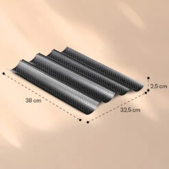 Feelino Baguettblech 4 Mulden -Küchenbedarf Geschäft 10040542 yy 0006 dimensions