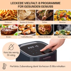 Crisp-Pro Heißluftfritteuse Air Fryer 1400W 2,8 Ltr Timer Edelstahl 8 Crisp-Pro Heißluftfritteuse Air Fryer 1400W 2,8 Ltr Timer Edelstahl -Küchenbedarf Geschäft 10040698 de 0003 usp