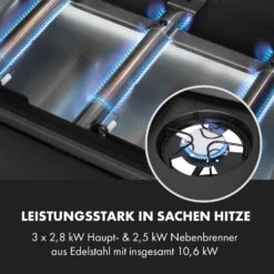 Valdosta 3.1 Gasgrill 3 X 2,8 KW + 2,5 KW Brenner Edelstahl Mobil -Küchenbedarf Geschäft 10040704 de 0005 logo