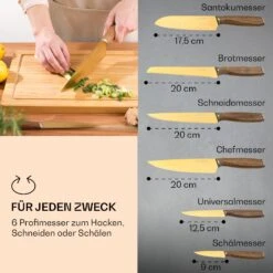 Kazuno Messerset 7 Teile Magnetischer Block PVD Titanium-Beschichtung -Küchenbedarf Geschäft 10040726 de 0005 usp