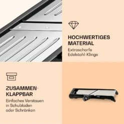 Mandoline Küchenhobel Inkl. Wellenschnitt Edelstahl 1 Bis 9 Mm Julienne-Schneider 10 Mandoline Küchenhobel Inkl. Wellenschnitt Edelstahl 1 Bis 9 Mm Julienne-Schneider -Küchenbedarf Geschäft 10040836 de 0005 logo