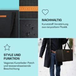 Einkaufstasche 3er Set Wiederverwendbar Waschbar Faltbar Verstärkt -Küchenbedarf Geschäft 10040843 de 0003 logo