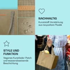 Einkaufstasche 4er Set Wiederverwendbar Waschbar Faltbar Verstärkt -Küchenbedarf Geschäft 10040845 de 0003 logo