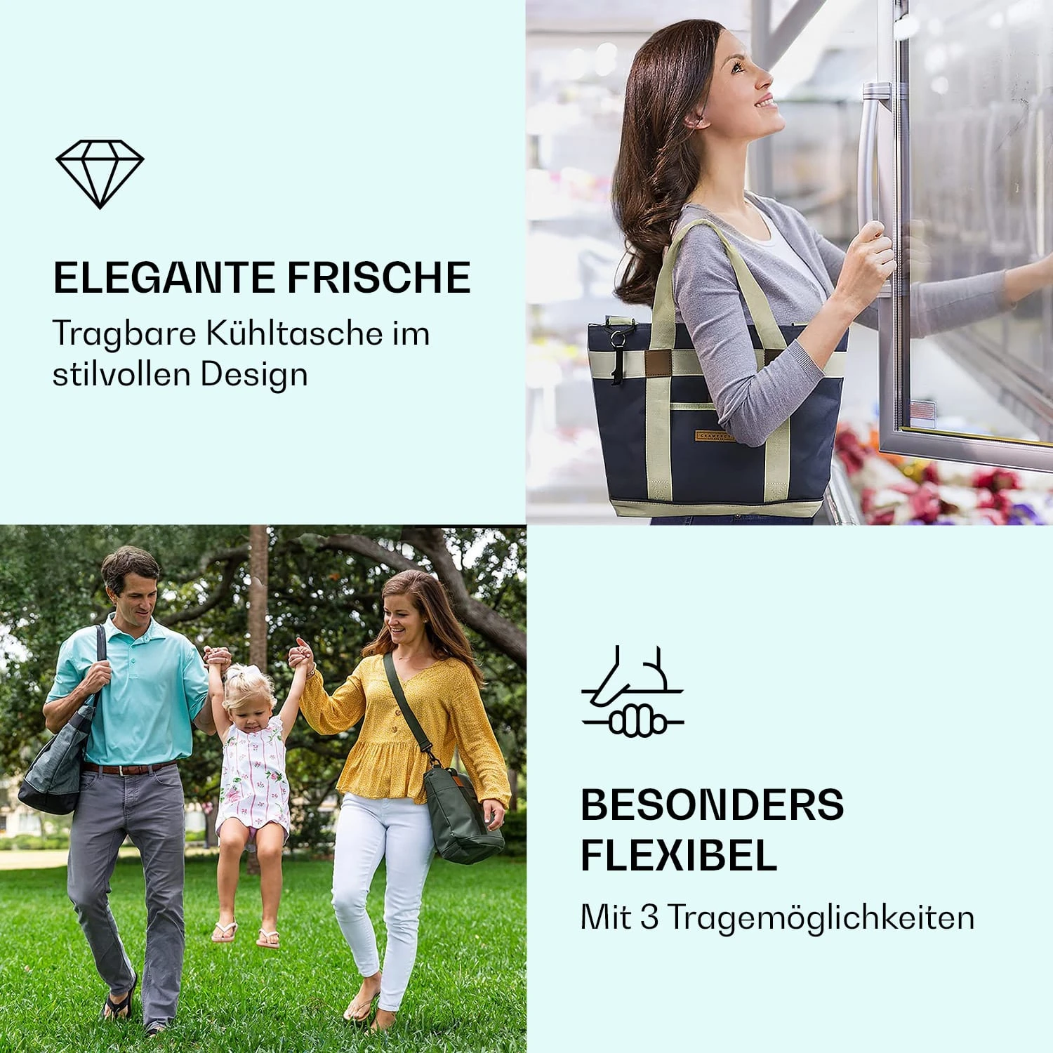 Kühltasche 19 Liter Isoliert Auslaufsicher 3 Tragemöglichkeiten 2 Kühltasche 19 Liter Isoliert Auslaufsicher 3 Tragemöglichkeiten – Bild 2