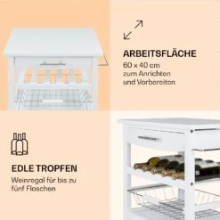 Louisiana Servierwagen Küchenwagen 5 Etagen Holz Handtuchhalter Mobil -Küchenbedarf Geschäft 10041122 de 0003 logo