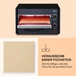 Arezzo Pizza-Ofen Herausnehmbarer Pizza-Stein Stahlgehäuse 1770 W 160 - 400 °C -Küchenbedarf Geschäft 10041186 de 0005 logo