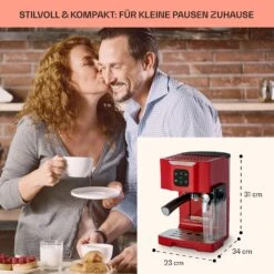 BellaVita Kaffeemaschine 3-in-1 1450 W 20 Bar Milchschäumer -Küchenbedarf Geschäft 10041240 de 0005 usp