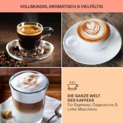 BellaVita Kaffeemaschine 3-in-1 1450 W 20 Bar Milchschäumer -Küchenbedarf Geschäft 10041240 de 0007 usp