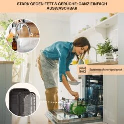 Combo Air Grill-Heißluftfritteuse 5 Programme 1500 Watt 4,5 L Grillkorb 2,5 L Frittierkorb -Küchenbedarf Geschäft 10041330 de 0006 usp