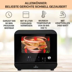 Vita Pro Heißluftfritteuse Dampfgaren 2450 W 18 Ltr 800 Ml Wassertank -Küchenbedarf Geschäft 10041333 de 0003 usp