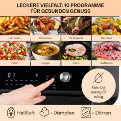 Vita Pro Heißluftfritteuse Dampfgaren 2450 W 18 Ltr 800 Ml Wassertank -Küchenbedarf Geschäft 10041333 de 0004 usp