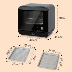 Vita Pro Heißluftfritteuse Dampfgaren 2450 W 18 Ltr 800 Ml Wassertank -Küchenbedarf Geschäft 10041333 de 0007 usp