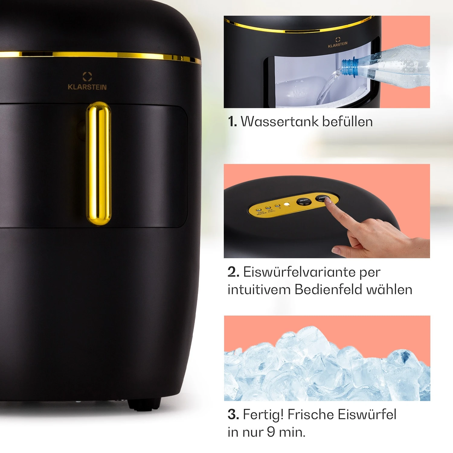 Passau Eiswürfelmaschine 2 Größen 15 Kg/24 H Auto-Clean 4 Passau Eiswürfelmaschine 2 Größen 15 Kg/24 H Auto-Clean – Bild 4