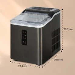 Albaron Supreme Eiswürfelmaschine Bullet 12kg/24h 1,5 Ltr Edelstahl -Küchenbedarf Geschäft 10041360 yy 0007 dimensions