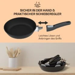Noto Endurance Bratpfanne Ø20 Cm Geschmiedetes Aluminium Abnehmbarer Griff -Küchenbedarf Geschäft 10045001 de 0004 usp