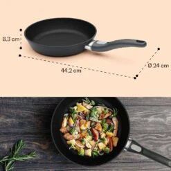 Noto Endurance Bratpfanne Ø24 Cm Geschmiedetes Aluminium Abnehmbarer Griff -Küchenbedarf Geschäft 10045002 yy 0009 dimensions