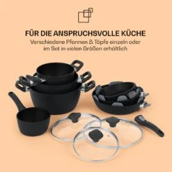 Noto Endurance Bratpfannen-Set Geschmiedetes Aluminium 3 Größen 2 Filz-Schoner -Küchenbedarf Geschäft 10045004 de 0008 usp