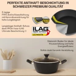 Noto Endurance Kochtopf Ø28cm Geschmiedetes Aluminium Deckel Induktion PTFE-Antihaftbeschichtung -Küchenbedarf Geschäft 10045008 de 0005 usp