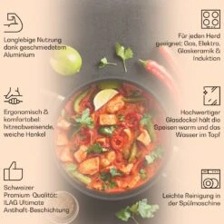 Noto Endurance Kochtopf-Set 4 Töpfe Geschmiedetes Aluminium Induktion PTFE-Antihaftbeschichtung -Küchenbedarf Geschäft 10045009 de 0002 usp