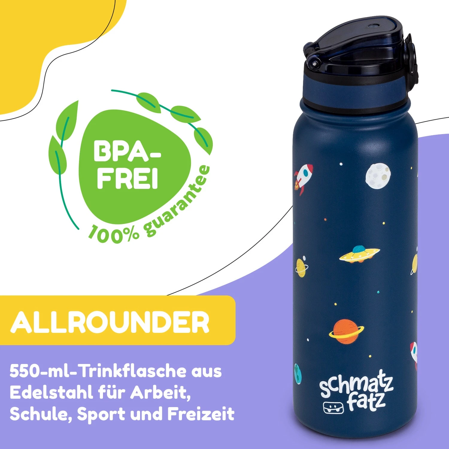 Wakaba Thermosflasche 550 Ml Edelstahl Tritan BPA-frei 2 Wakaba Thermosflasche 550 Ml Edelstahl Tritan BPA-frei – Bild 2