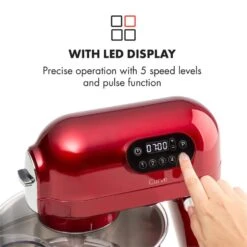 Curve Plus Küchenmaschinen-Set | 5l | 4-in-1 Fleischwolf | Rot -Küchenbedarf Geschäft 60002329 yy 0005 logo Klarstein Curve Plus Kuechenmaschinen Set rot