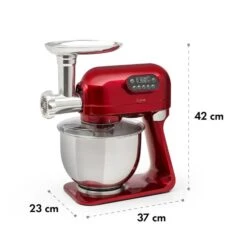 Curve Plus Küchenmaschinen-Set | 5l | 4-in-1 Fleischwolf | Rot -Küchenbedarf Geschäft 60002329 yy 0012 logo Klarstein Curve Plus Kuechenmaschinen Set rot