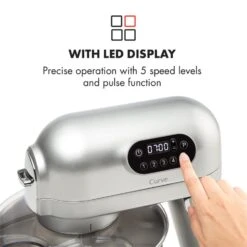 Curve Plus Küchenmaschinen-Set | 5l | 4-in-1 Fleischwolf | Silber 14 Curve Plus Küchenmaschinen-Set | 5l | 4-in-1 Fleischwolf | Silber -Küchenbedarf Geschäft 60002330 yy 0005 logo Klarstein Curve Plus Kuechenmaschinen Set silber