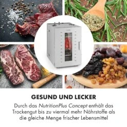 Master Jerky 16 Dörrautomat + Fleischhaken Set 1500W 40-90 °C 15h-Timer Edelstahl Silber -Küchenbedarf Geschäft 60002668 de 0005 logo