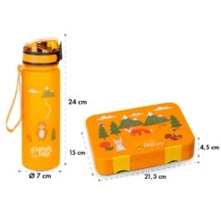 Schmatzfatz Frühstücksset Lunchbox & Trinkflasche Tritan Dicht BPA-frei -Küchenbedarf Geschäft 60002945 yy 0008 dimensions