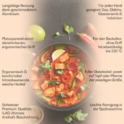 Noto Endurance Topf- Und Pfannenset Geschmiedetes Aluminium Ergonomische Griffe Glasdeckel Filz -Küchenbedarf Geschäft 60003055 de 0002 usp